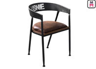 Bar Cafe Commercial Metal Chair With Wood Seat , Industrial Style Dining Chairs 