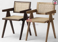 Southeast Asian Style Hand Made Rattan Dining Chairs Solid Wood Frame Cane Dining Chair