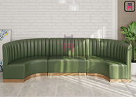 Waterproof 1.5cbm Upholstered Circle Booth Seating Stainless Steel Base