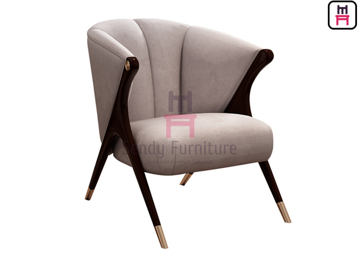 Crossed Solid Ash Wood Frame Chair H84cm Hotel Use With Armrest