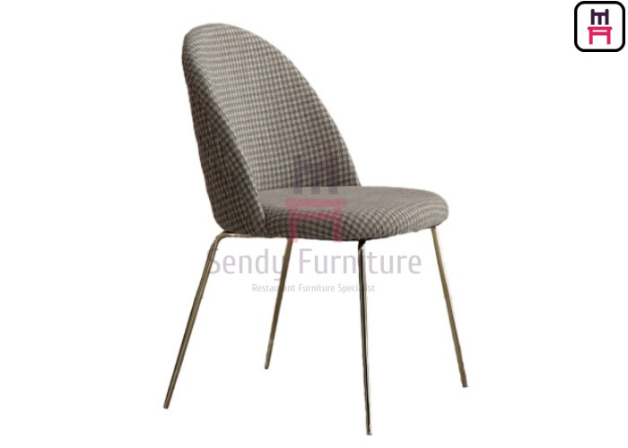 Diamond Stitch Tufted Upholstered Dining Chair For Rrestaurant