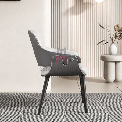 কেনা আরামদায়ক ডাইনিংয়ের জন্য চামড়া upholstery এবং স্ল্যাটেড backrest সঙ্গে কঠিন কাঠ রেস্টুরেন্ট চেয়ার online manufacture