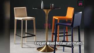 মার্জিত ডাইনিং জন্য কঠিন কাঠ রেস্টুরেন্ট চেয়ার